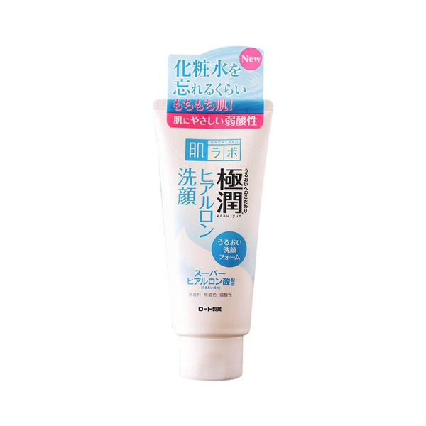 Крем-пенка для умывания с гиалуроновой кислотой Hada Labo Gokujyun Hyaluronic Face Wash Foam, ROHTO  100 г