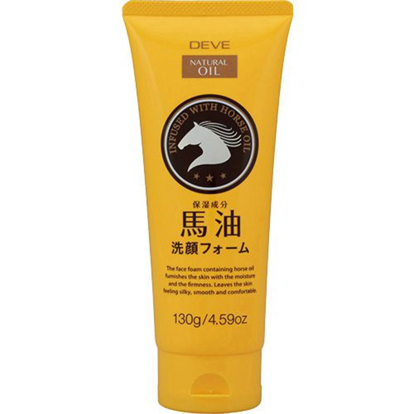 Очищающая пенка для умывания с лошадиным маслом для жирной кожи Deve Horse Oil Foam, KUMANO  130 г