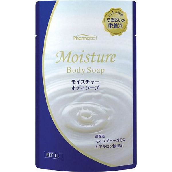 Увлажняющее жидкое мыло для тела с восточным цветочным ароматом и гиалуроновой кислотой Pharmaact Moisture Body Soap, KUMANO  400 мл (запасной блок)