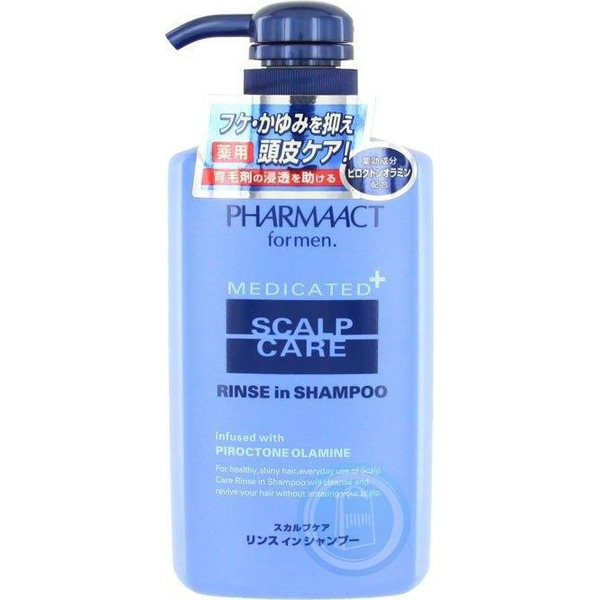 Шампунь-кондиционер для мужчин против перхоти и зуда кожи головы Pharmaact Scalp Care Rinse in Shampoo For Men, KUMANO  400 мл