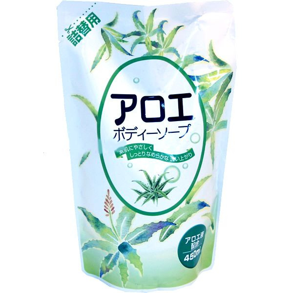 Жидкое мыло для тела с экстрактом алоэ Shiki-Oriori Aloe Soap, ROCKET SOAP  450 мл (запасной блок)