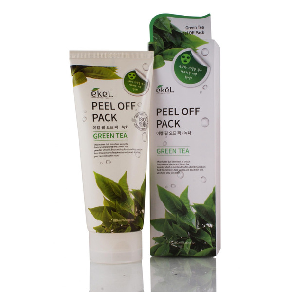 Увлажняющая и восстанавливающая маска-пленка с экстрактом зеленого чая Peel Off Pack Green Tea, EKEL   180 мл