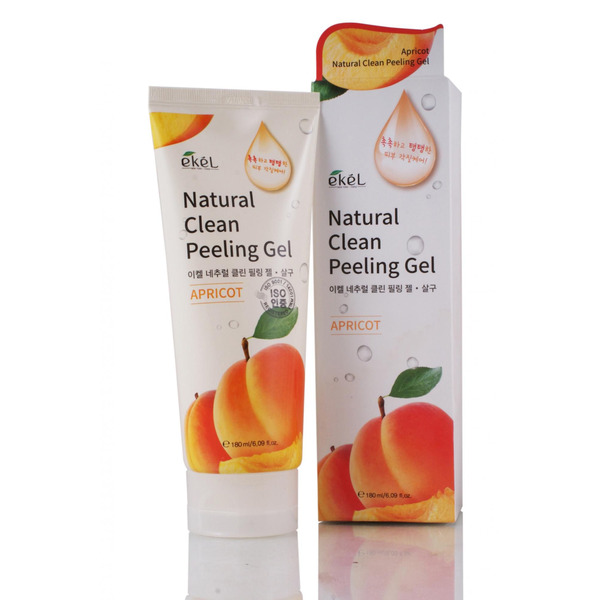 Очищающий и успокаивающий пилинг-скатка с экстрактом абрикоса Apricot Natural Clean Peeling Gel, EKEL   180 мл