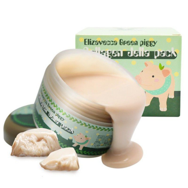 Желейная лифтинг-маска для лица с коллагеном Green Piggy Collagen Jella Pack, ELIZAVECCA   100 мл