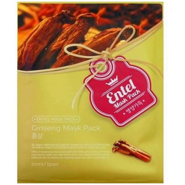 Маска для лица с экстрактом женьшеня  Ginseng Mask Pack, ENTEL   20 мл