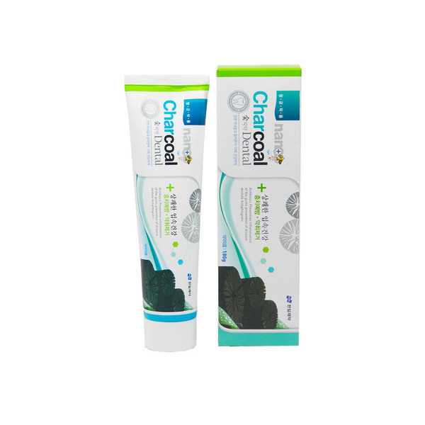 Зубная паста с серебром и бамбуковым углем Nano Charcoal Dental Toothpaste, HANIL CHEMICAL   180 г