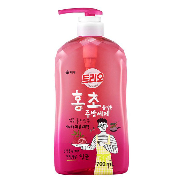 Средство для мытья посуды Трио Гранат Trio Red Vinegar Dishwashing Detergent, KERASYS   700 мл