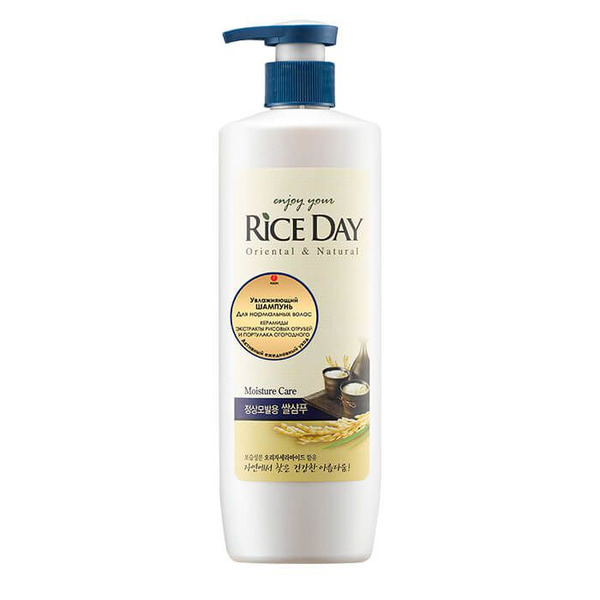 Увлажняющий шампунь с рисовыми отрубями для нормальных волос Rice Day Shampoo for Normal Hair, CJ LION   550 мл