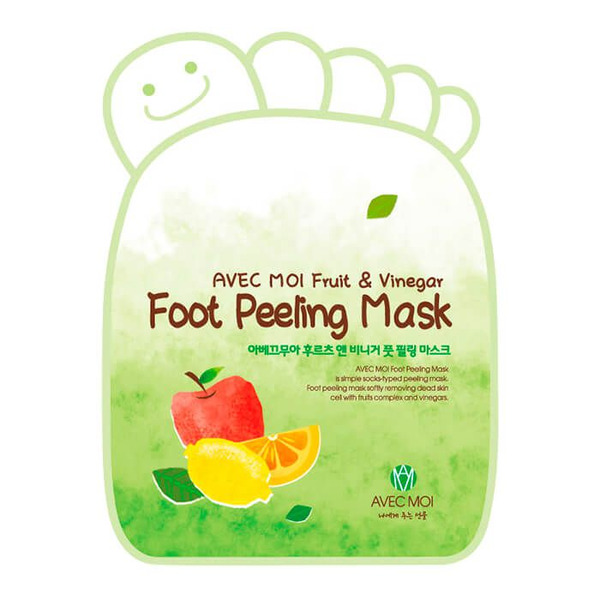 Пилинг-носочки для педикюра, с гиалуроновой кислотой и фруктовыми кислотами Fruit & Vinegar Foot Peeling Mask, AVEC MOI   40 мл