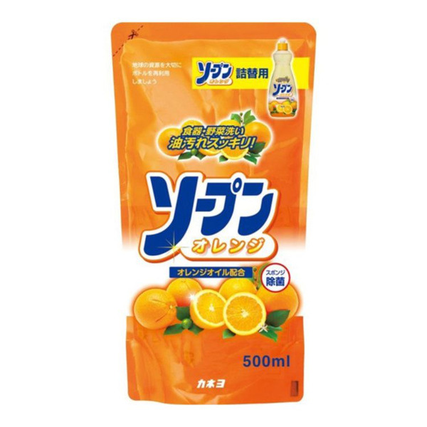 Жидкость для мытья посуды овощей и фруктов, KANEYO  (сладкий апельсин) 500 мл
