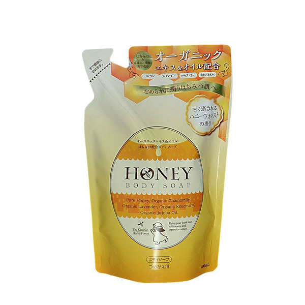 Жидкое мыло для тела (гель для душа) с экстрактом меда и медового леса Honey, DAIICHI  400 мл (мягкая упаковка)