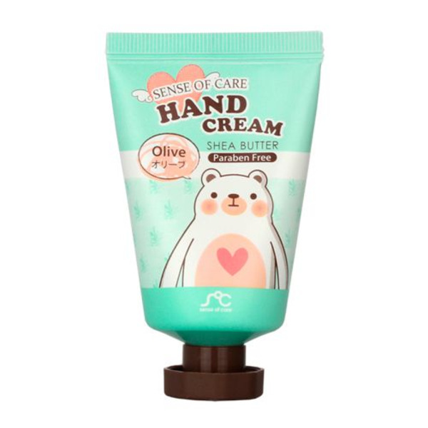 Крем для рук с маслом ши и экстрактом оливы, без парабенов Sense of Care, RAINBOWBEAUTY  35 г