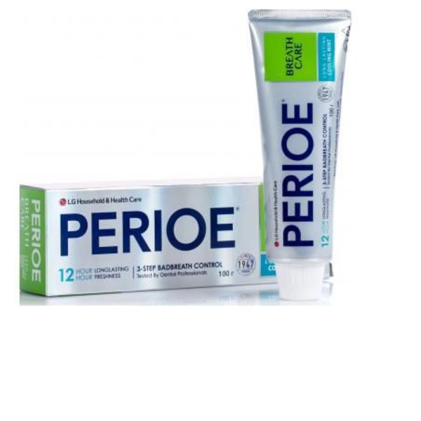 Зубная паста с тройной системой контроля свежего дыхания Breath care PERIOE, LG H&H   (охлаждающая мята) 100 г