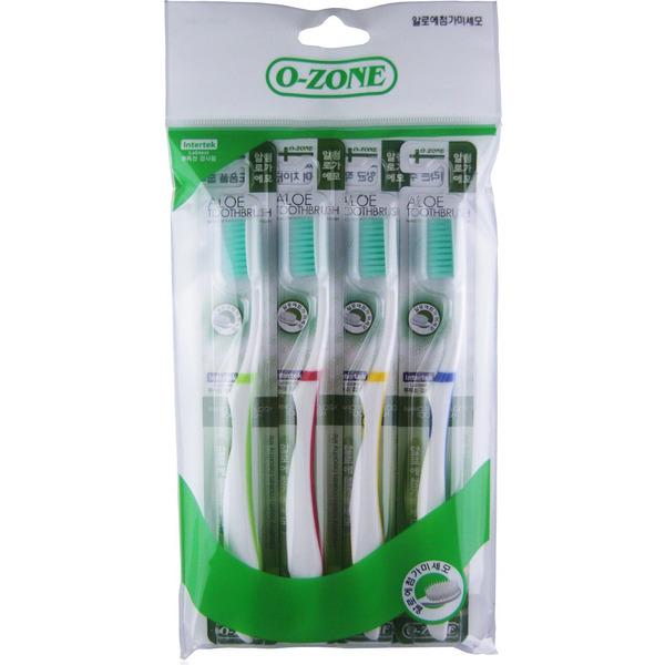Набор зубных щеток O-ZONE  (с алоэ) 4 шт.