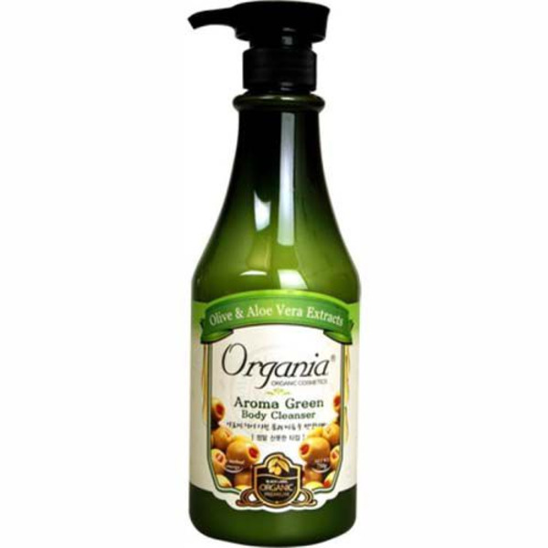 Гель для душа с Алоэ и Зеленым чаем Aroma Green Body Cleanser Organia, WHITE COSPHARM   750 мл