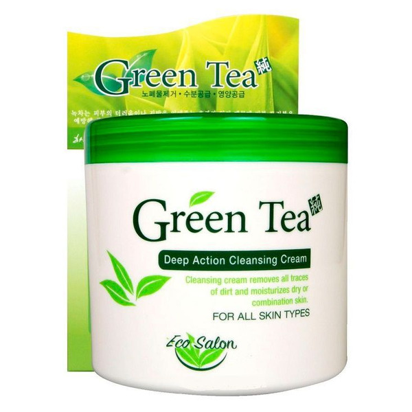 Глубокоочищающий крем для тела Зеленый Чай Eco-Salon Green Tea Deep Cleansing Cream Organia, WHITE COSPHARM   450 мл