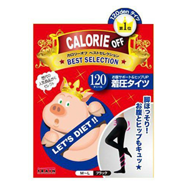 Колготки для похудения Calorie OFF, TRAIN  размер M-L, 120 DEN (черные)