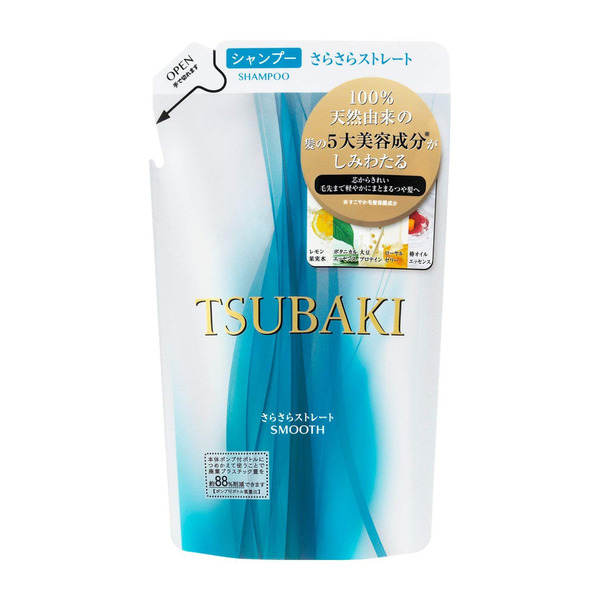 Разглаживающий шампунь для волос с маслом камелии Tsubaki Smooth, SHISEIDO  (мягкая упаковка) 330 мл