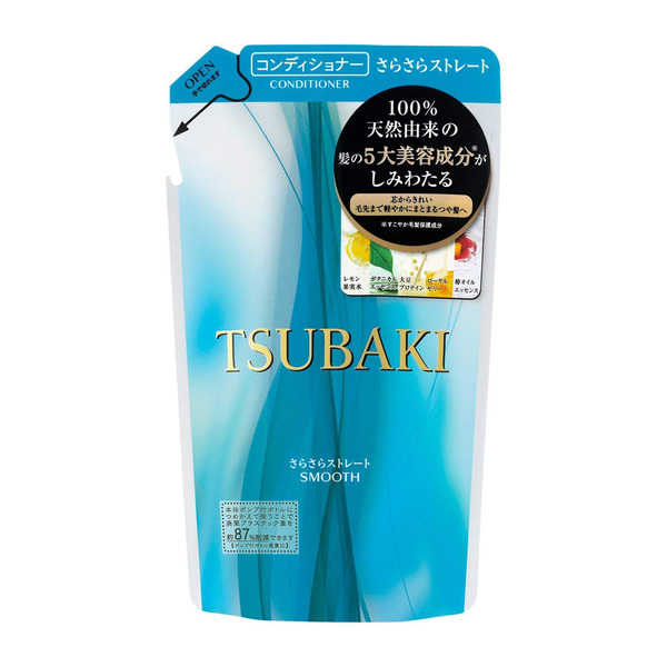 Разглаживающий кондиционер для волос с маслом камелии Tsubaki Smooth, SHISEIDO  (мягкая упаковка) 330 мл