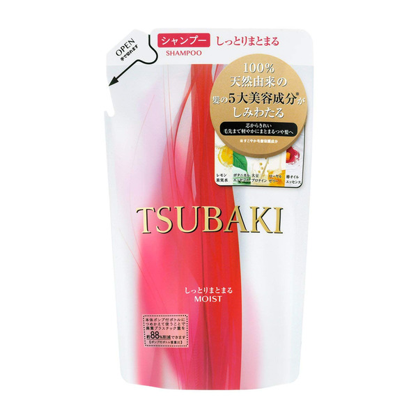 Увлажняющий шампунь для волос с маслом камелии Tsubaki Moist, SHISEIDO  (мягкая упаковка) 330 мл