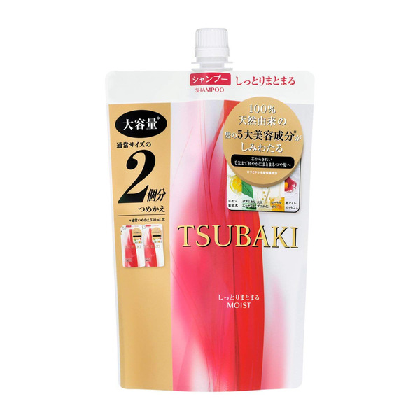 Увлажняющий шампунь для волос с маслом камелии Tsubaki Moist, SHISEIDO  (мягкая упаковка с крышечкой) 660 мл