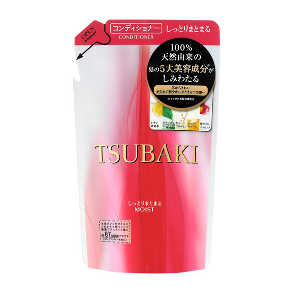 Увлажняющий кондиционер для волос с маслом камелии Tsubaki Moist, SHISEIDO  (мягкая упаковка) 330 мл