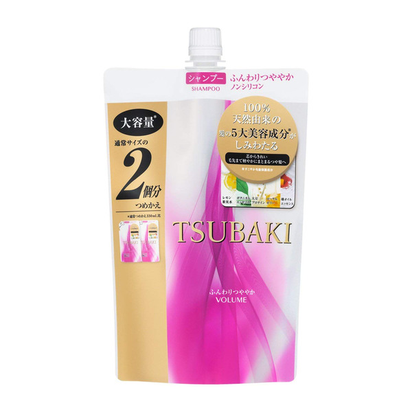 Шампунь для волос для придания объёма с маслом камелии Tsubaki Volume, SHISEIDO  (мягкая упаковка с крышечкой) 660 мл