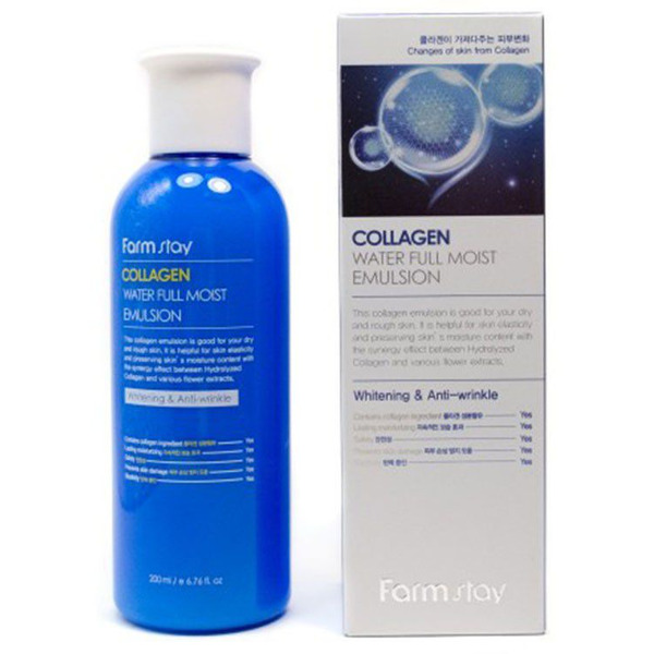 Увлажняющая эмульсия с коллагеном Collagen Water Full Moist Emulsion, FARMSTAY   200 мл