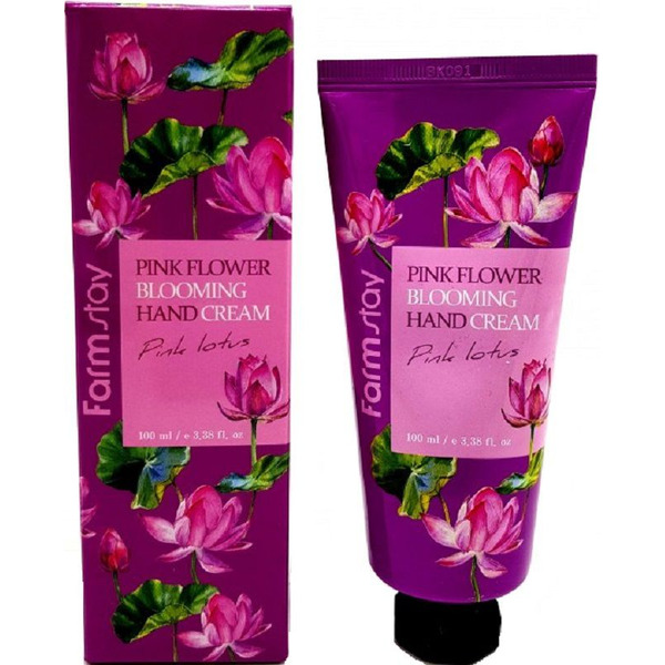 Крем для рук с экстрактом розового лотоса Pink Flower Blooming Hand Cream Pink Lotus, FARMSTAY   100 мл