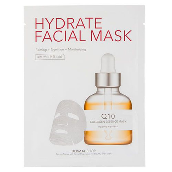 Инновационная коллагеновая маска для лица с комплексом аминокислот, витаминов, пептидов и коэнзимом Q10 Collagen Essence Mask, DERMAL SHOP   25 г