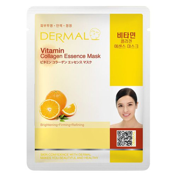 Косметическая маска с коллагеном и витамином С Vitamin Collagen Essence Mask, DERMAL   23 г