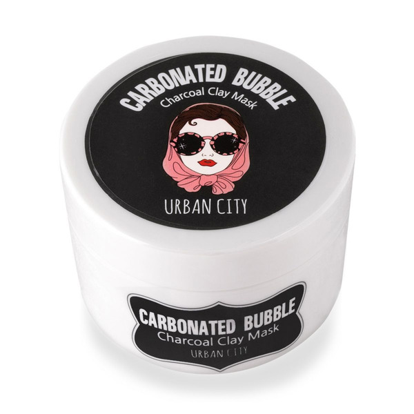 Маска для лица глиняно-пузырьковая на основе угольного порошка Urban City Carbonated Bubble Charcoal Clay Mask, BAVIPHAT   100 мл