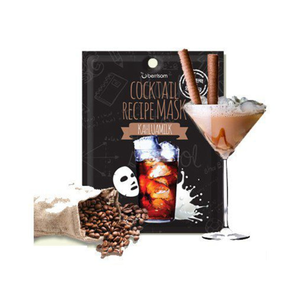 Маска для лица с ароматом кофе Cocktail Recipe Mask Kahlua Milk, BERRISOM   20 г