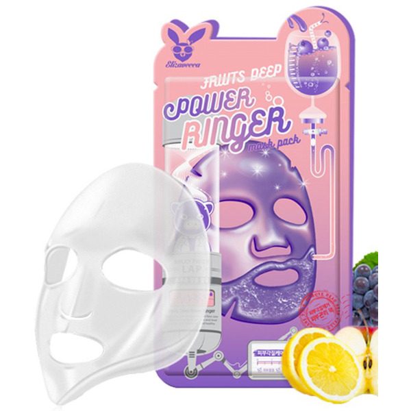 Тканевая маска для лица на основе фруктовых экстрактов Fruits Deep Power Ring Mask Pack, ELIZAVECCA   23 мл