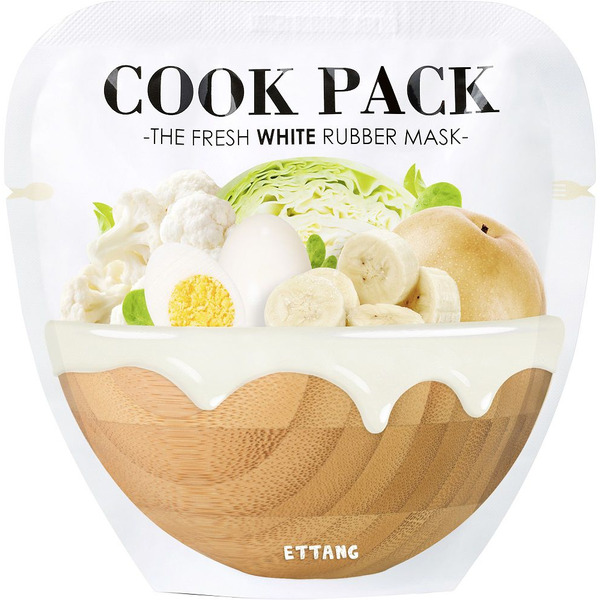 Осветляющая жидкая альгинатная маска для лица Cook Pack The Fresh White Rubber Mask, ETTANG   40 г/5 г