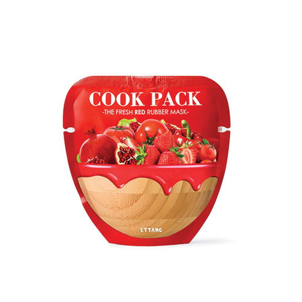 Тонизирующая жидкая альгинатная маска для лица Cook Pack The Fresh Red Rubber Mask, ETTANG   40 г/5 г