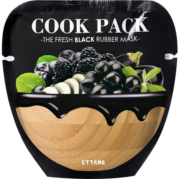 Увлажняющая жидкая альгинатная маска для лица Cook Pack The Fresh Black Rubber Mask, ETTANG   40 г/5 г
