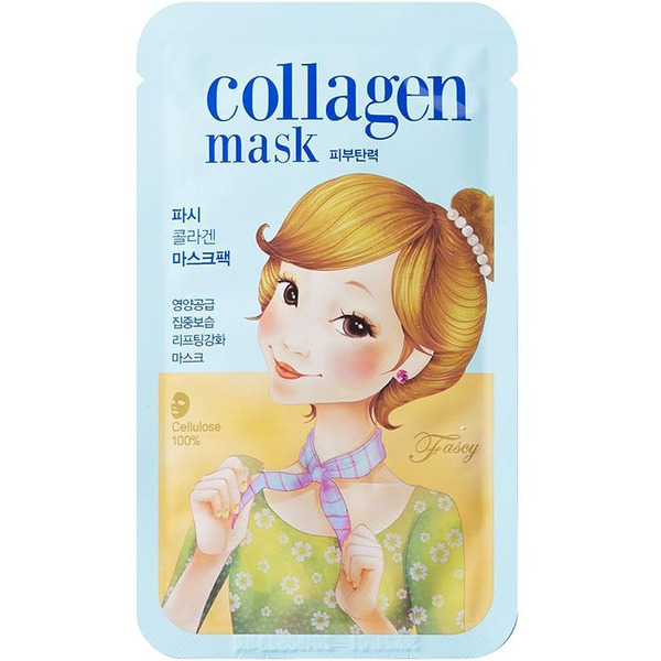 Коллагеновая лифтинговая тканевая маска для лица Scarf Tina Collagen Mask, FASCY   26 г