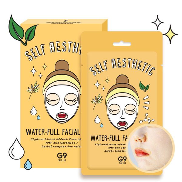 Маска для лица тканевая увлажняющая G9 Self Aesthetic Waterful Facial Mask, BERRISOM   23 мл