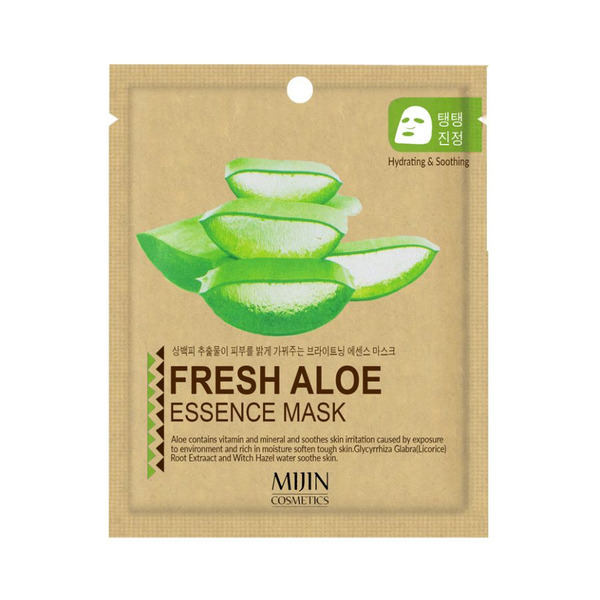 Успокаивающая тканевая маска для лица с экстрактом алоэ Fresh Aloe Essence Mask, MIJIN   25 г