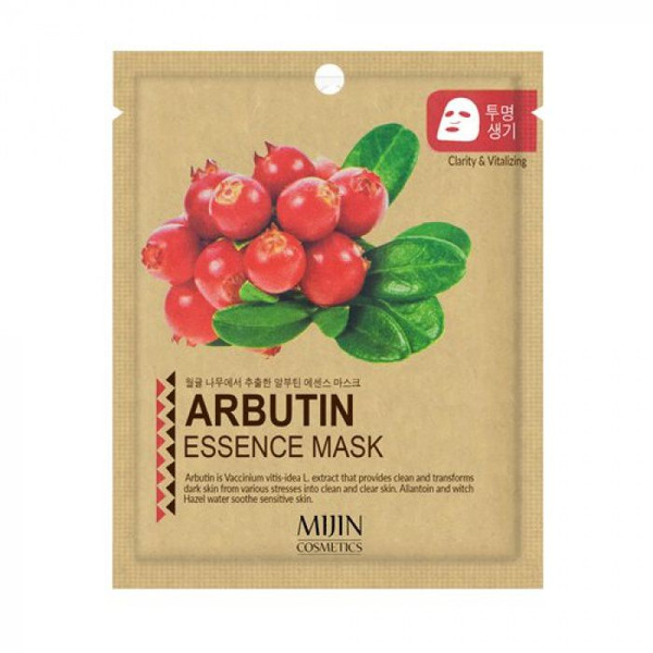 Осветляющая тканевая маска для лица с арбутином Arbutin Essence Mask, MIJIN   25 г