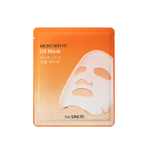 Маска с маслом кокоса биоцеллюлозная Micro Skin Fit Oil Mask, THE SAEM   27 г