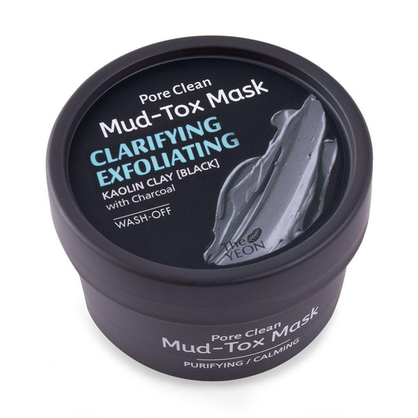 Маска для лица с каолиновой глиной Pore Clean Mud-Tox Mask Clarifying Kaolin Clay Black, THE YEON   80 г