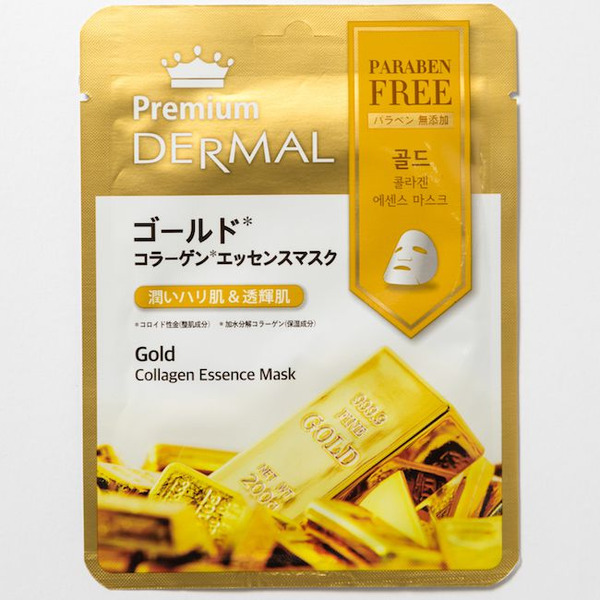 Косметическая маска с коллагеном и коллоидным золотом Premium Gold Collagen Essence Mask, DERMAL   25 г