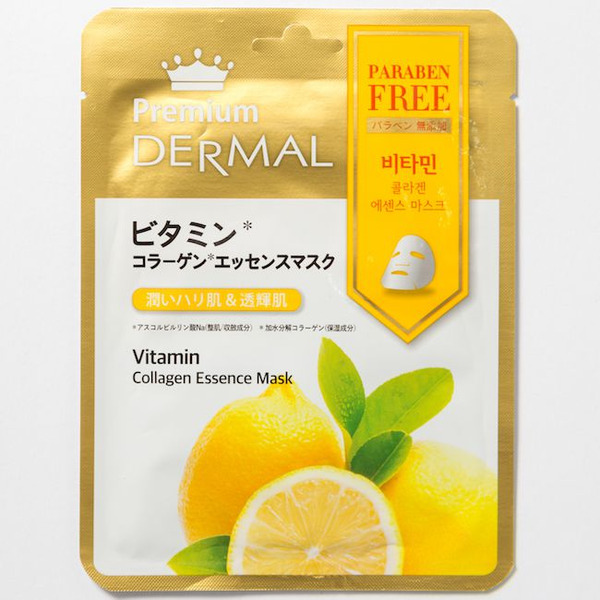 Косметическая маска с коллагеном и витамином С Premium Vitamin Collagen Essence Mask, DERMAL   25 г