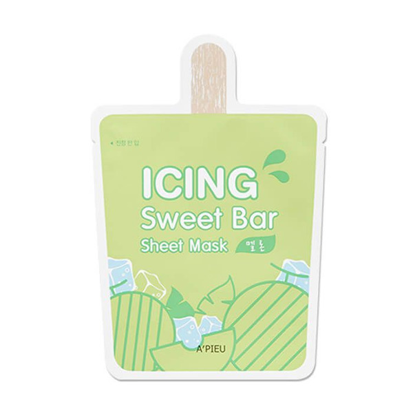 Увлажняющая тканевая маска для лица с экстрактом дыни Icing Sweet Bar Sheet Mask Melon, APIEU   21 мл