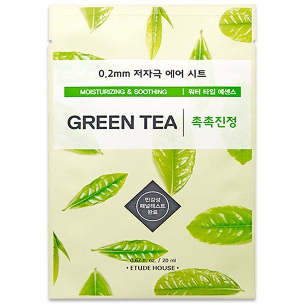 Увлажняющая тканевая маска для лица с экстрактом зелёного чая 0.2 Therapy Air Mask Green Tea, ETUDE HOUSE   20 мл