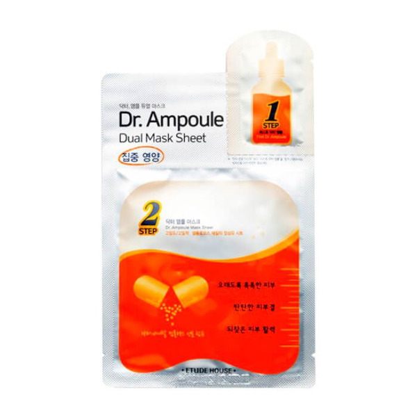 Восстанавливающая двухфазная маска для лица Dr.Ampoule Dual Mask Sheet Vital Care, ETUDE HOUSE   24 мл/2 мл