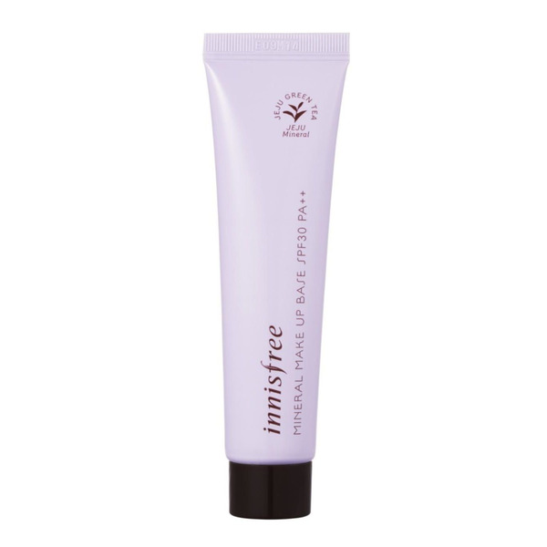 Минеральная корректирующая база-праймер под макияж Mineral Make Up Base Cream Purple SPF30/PA++ (лаванда), INNISFREE   40 мл