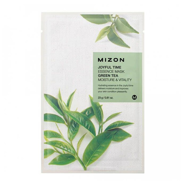 Тканевая маска для лица с экстрактом зелёного чая Joyful Time Essence Mask Green Tea, MIZON   23 мл
